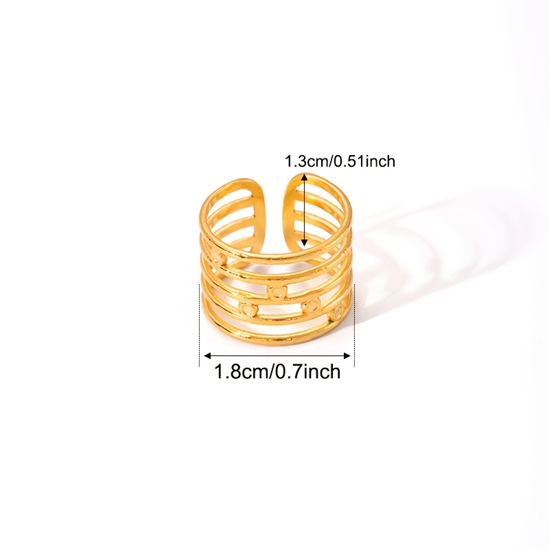 Titanium Steel Geometric Twist Ring for Women
